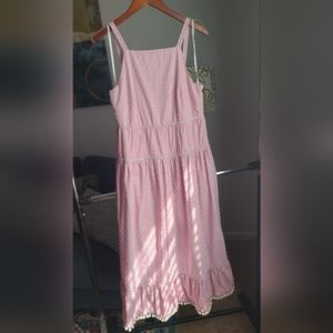 Maggy London Pink Clip Dot Dress